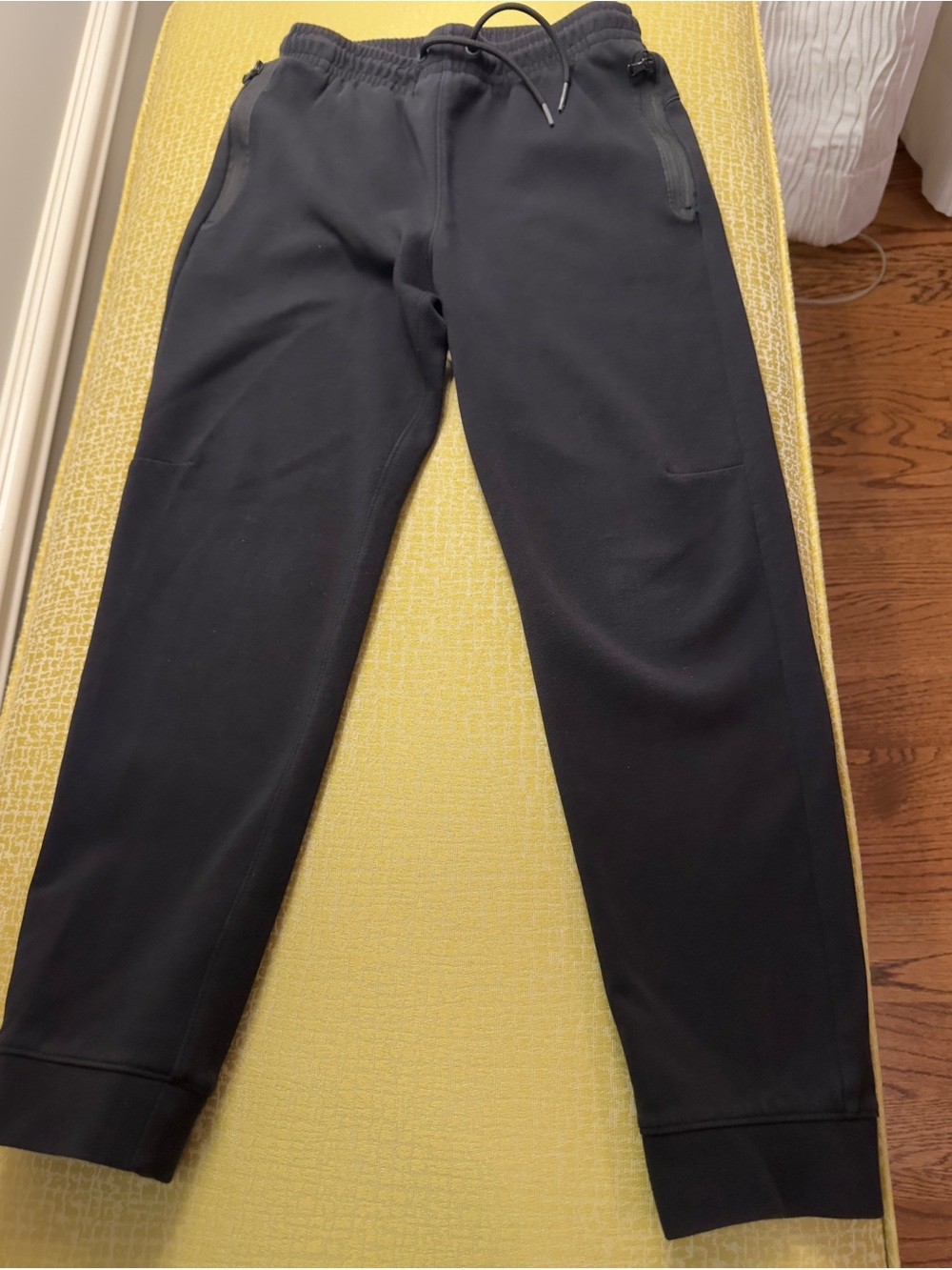 Old Navy Black Drawstring Joggers with Zippered Pockets